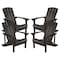 Flash Furniture Slate Gray Poly Resin Adirondack Chair, PK 4 4-JJ-C14501-SLT-GG - alternate 10